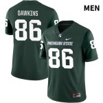 Men's Michigan State Spartans NCAA #86 Aubrey Dawkins Green NIL 2022 Authentic Nike Stitched College Football Jersey XJ32C02VL